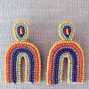 Beaded Rainbow Earrings
